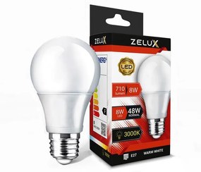 Zelux Led Globe A60 8W E27 3000K Gömb Izzó