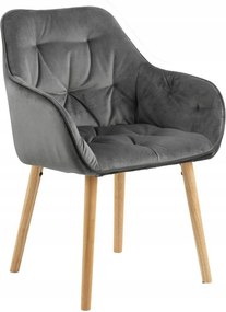 Kárpitozott étkezőszék konyha nappali sötétszürke karfával