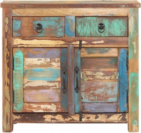 tömör újrahasznosított fa komód 70 x 35 x 65 cm