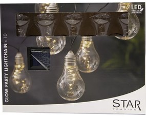 Glow fehér kültéri napelemes LED fényfüzér, hosszúság 1,9 m - Star Trading