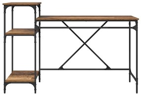 vidaXL Asztal Öreg fa 135 x 50 x 90 cm Faanyag