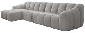 Világosszürke sarokkanapé (bal oldali-heverő résszel) Shell – Miuform