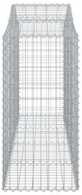3 db íves horganyzott vas gabion kosár 200x50x120/140 cm