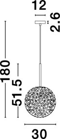 NOVALUCE 9260211 MIRANO Modern Függesztett Lámpa E27 IP20