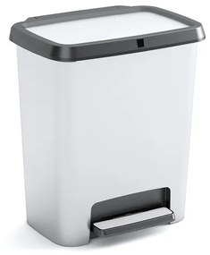 Curver Hulladékgyűjtő Compatta Style Acél rec. 12+12L, ezüst