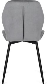 Szék szürke színben, bársony kárpittal. LUCKY