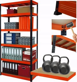 Tárolószekrény fém állvány Helios 213x100x60cm 6Px350kg 300TYS Komb