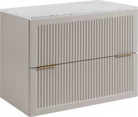 Fürdőszoba szekrény Mosdó Alá 80 kasmír márvány asztallap