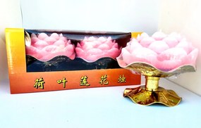 Dekorációs gyertya Lótuszvirág (2 db)