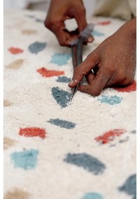 Krémszínű mosható kézi szövésű pamut szőnyeg 140x200 cm Terrazzo Marble – Lorena Canals