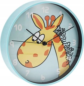 Gyerek Falióra Zsiráf Műanyag Átmérő 20 CM Kék