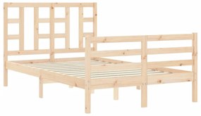 tömör fa ágykeret fejtámlával 120 x 200 cm