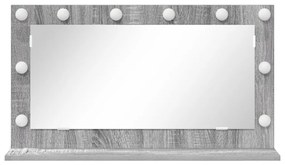 pipere tükör Szürke Sonoma Szerelt fa, Üveg 80 x 45 x 18 cm Tükör