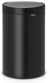 Matt fekete acél érintésre nyíló szemetes 40 l Touch Bin – Brabantia