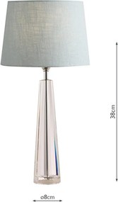 LAURA ASHLEY 3452193-Q BLAKE Kristály Asztali lámpa Csiszolt króm B22 IP20