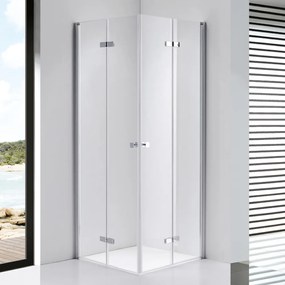 Stuxi Verona Duo 80x80 cm szögletes két csuklóajtós zuhanykabin, 6 mm vízlepergető üveggel, króm