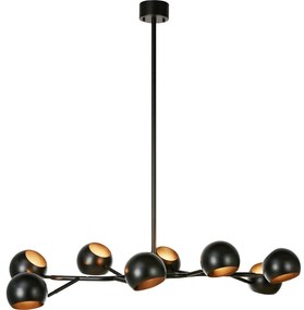 Markslöjd 108852 - Csillár rúdon EDGAR 8xE14/40W/230V fekete