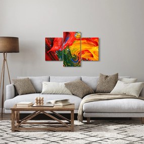 Kép - Kékítő absztrakció ecsettel (90x60 cm)