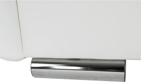 Kanapé, textilbőr fehér+szürke/szürke szövet, KARDYN