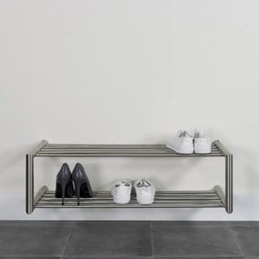 Ezüstszínű fém függő cipőtartó 80x23x33,5 cm Soenz – Spinder Design