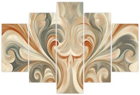 Kép - Örvények földszínekkel (150x105 cm)