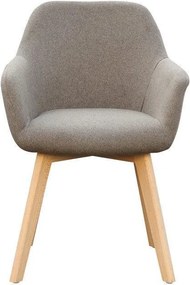 Dizájnos fotel, barna/bükk, CLORIN NEW