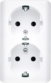 Simon 54 Dupla aljzat Schuko Skandináv Rekeszek Fehér EGSZ2SNZ/11