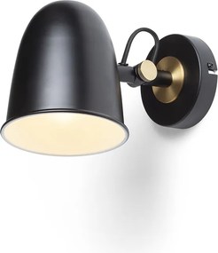 RENDL DANNY nástěnná černá mosaz 230V LED E14 5W