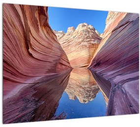 Kép - Arizonai hullámok (üvegen) (70x50 cm)