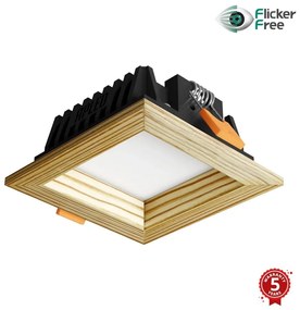 APLED -LED Lámpa SQUARE WOODLINE LED/6W/230V 3000K 12x12 cm fenyő tömör fa