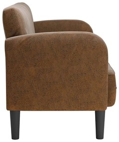 barna műbőr loveseat kanapé 110 cm