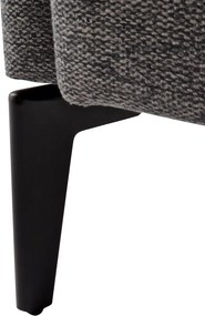 Design fotel, szürke/fekete, KAPY