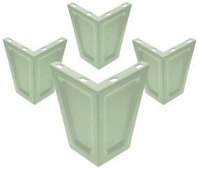 Pasztellzöld színű bútorlábak 4 db-os készlete