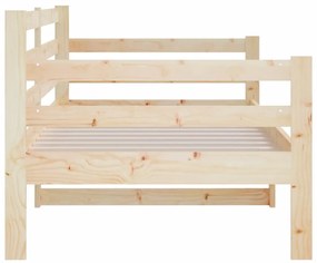 tömör fenyőfa kanapéágy matrac nélkül 90 x 190 cm