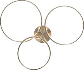 Acél mennyezeti lámpa beépített LED-del, 3 fokozatban szabályozható, 3 lámpás - Joaniqa