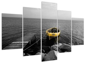 Horgonyzott hajók képe (150x105 cm)