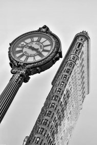 Poszter 30x45cm Fifth Avenue épületóra Flatiron épülettel New York,