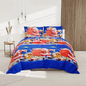 MIKULÁS RUHA pamut ágynemű  kék + párnahuzat 40 x 50 cm ingyen