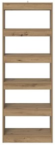Könyvespolc kézműves tölgy 60 x 30 x 166 cm Faanyag
