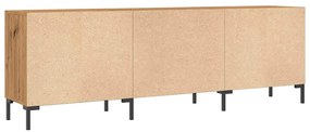 kézműves tölgy színű szerelt fa TV-szekrény 150 x 30 x 50 cm