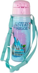 Disney Jégvarázs Magical alumínium szívószálas kulacs akasztóval 600 ml