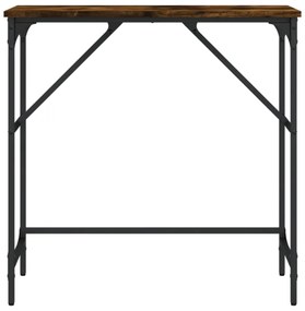 füstös tölgy színű szerelt fa tálalóasztal 75x32x75 cm