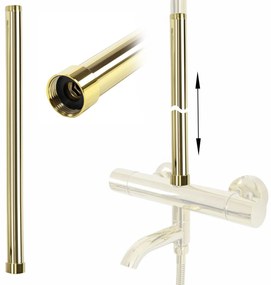 Hosszabbító kád-zuhany szetthez GOLD 50cm