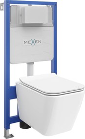 Mexen Fenix Slim, rejtett modullal és felfüggesztett WC Cube lassan eső üléssel, fehér, 61030924000
