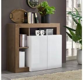 Komód LENOR fehér/tölgy