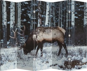 Paraván - Szarvas télen (210x170 cm)