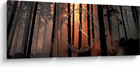 Sötét erdő képe (órával) (90x30 cm)