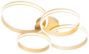 Mennyezeti lámpa sárgarézzel, beépített LED-del, 3 fokozatú fényerő-szabályozóval, 4 lámpás - Navara