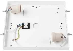 Mennyezeti lámpa NATURAL SQUARE 2xE27/15W/230V 31x31 cm fenyő/fehér
