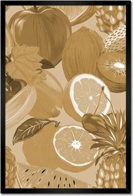 Poszterek keretben 40x60 Gyümölcsök szépia árnyalatokban